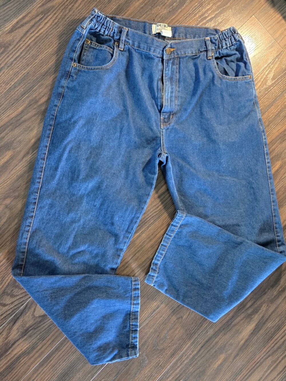 DUKE HABAND Men's Classic 100% Cotton Blue Denim Jeans SIZE 36M